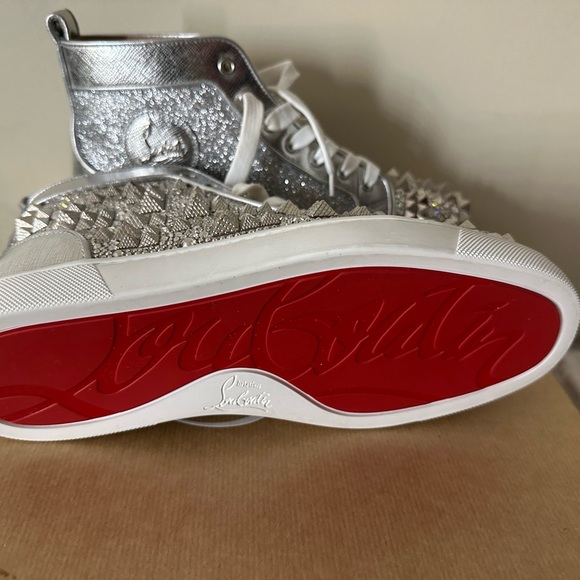 Christian Louboutin Louis Spike Silver - Picture 3 of 4
